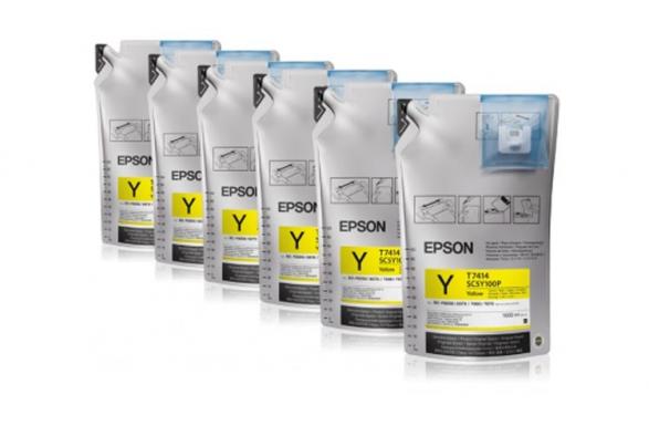 фото Комплект сублимационных чернил Epson Yellow для Epson SureColor SC-F6200 6шт*1000мл