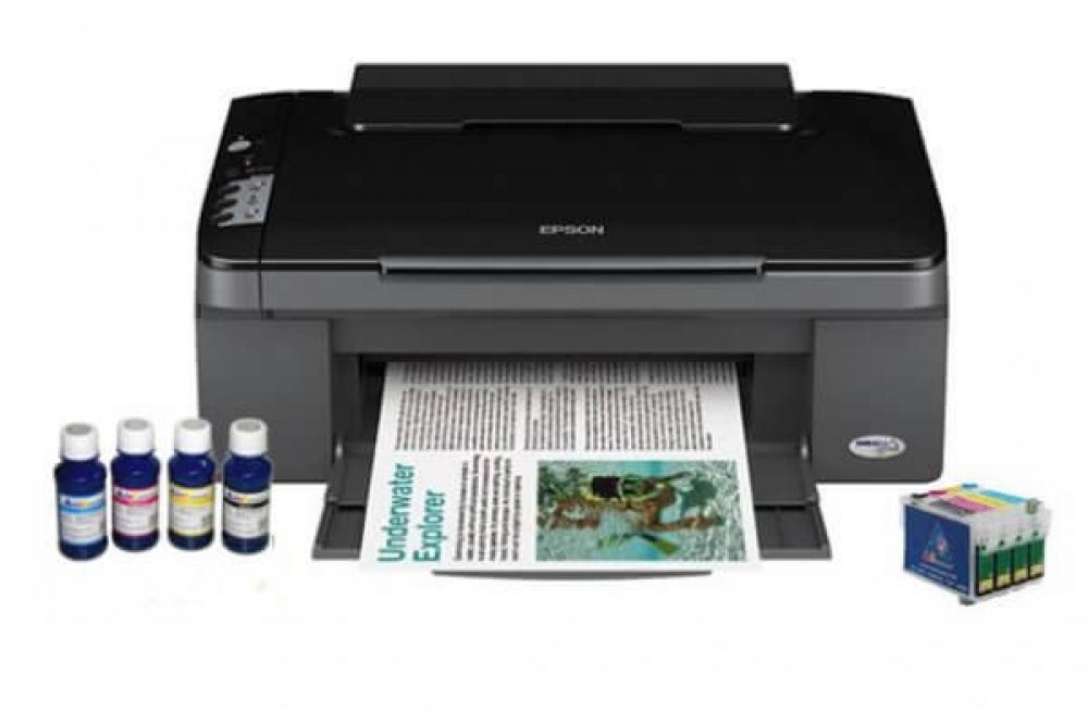 Изображение Epson Stylus TX106 c перезаправляемыми картриджами