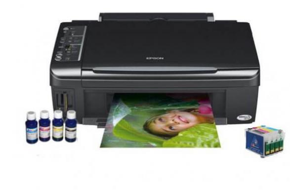 Изображение Epson Stylus TX210, TX219 c перезаправляемыми картриджами